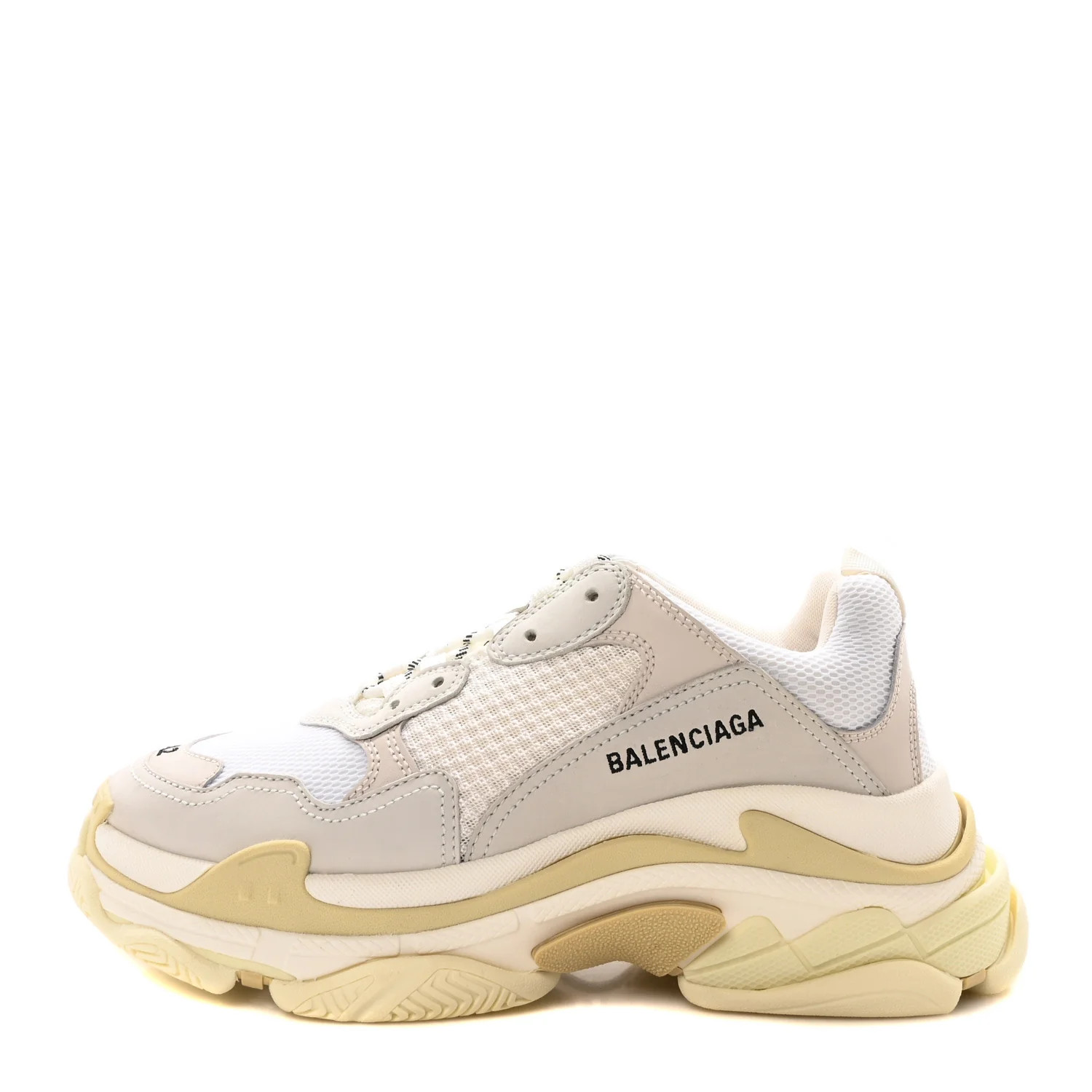 Fabric Mesh Mens Triple S Sneakers 12 White | FASHIONPHILE (US)