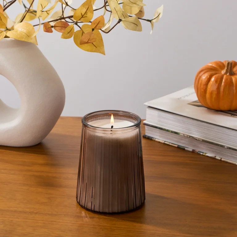 Better Homes & Gardens Salted Coconut Mahogany Scented 1-Wick 16.1oz Ribbed Jar Candle | Walmart (US)