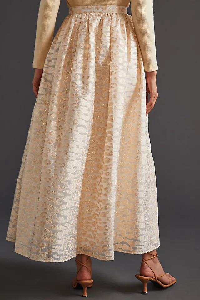 Burnout Shimmer Maxi Skirt | Anthropologie (US)