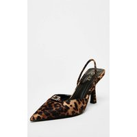 Womens Multi Leopard Print Diamante Buckle Court Heels - 6 | NastyGal UK
