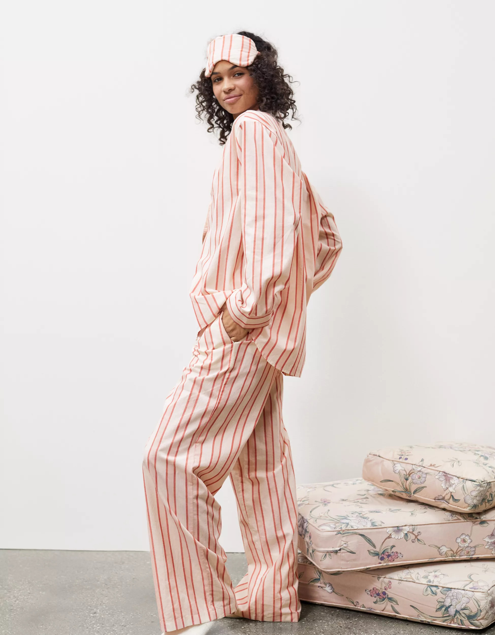 Aerie x Emily + Meritt Cotton Club Stripe Long Sleeve Top | Aerie