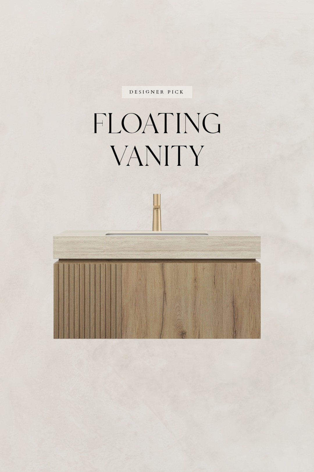 this neutral floating vanity is perfect for a powder bathroom or guest bathroom! 

 #LTKHome #LTKSaleAlert