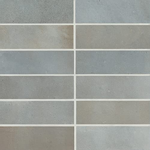 Bedrosians Celine 2" x 6" Matte Porcelain Floor & Wall Tile, Blue (66-Pack, 5.33 SF) | Amazon (US)