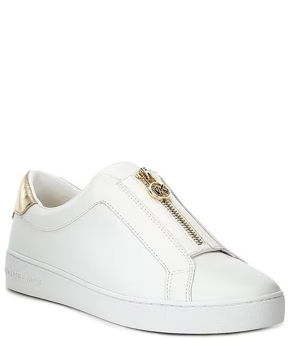 Michael Kors Keaton Leather Zip Sneakers | Dillard's | Dillard's