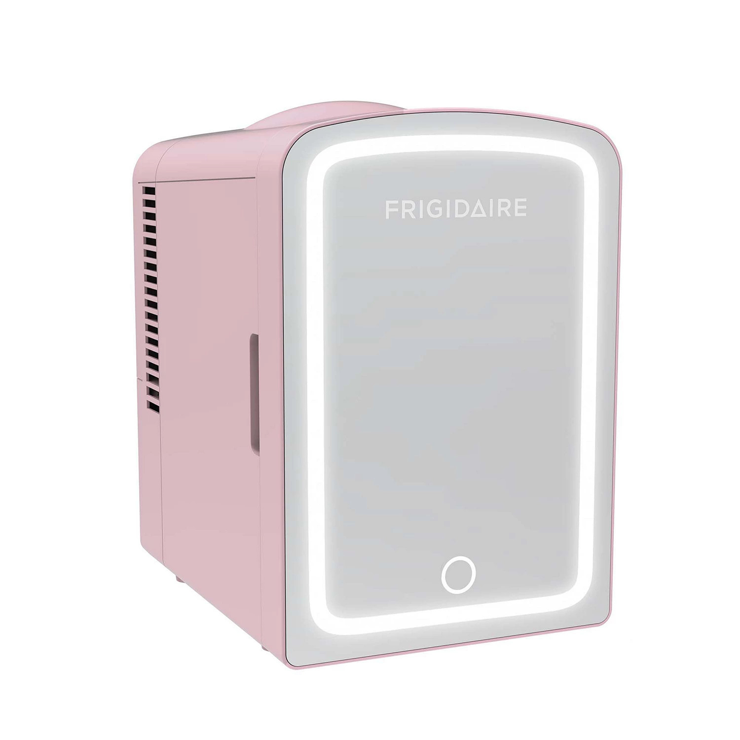 Frigidaire Skincare Cooler with Lighted Mirror Make-Up Door, Pink | Sam's Club