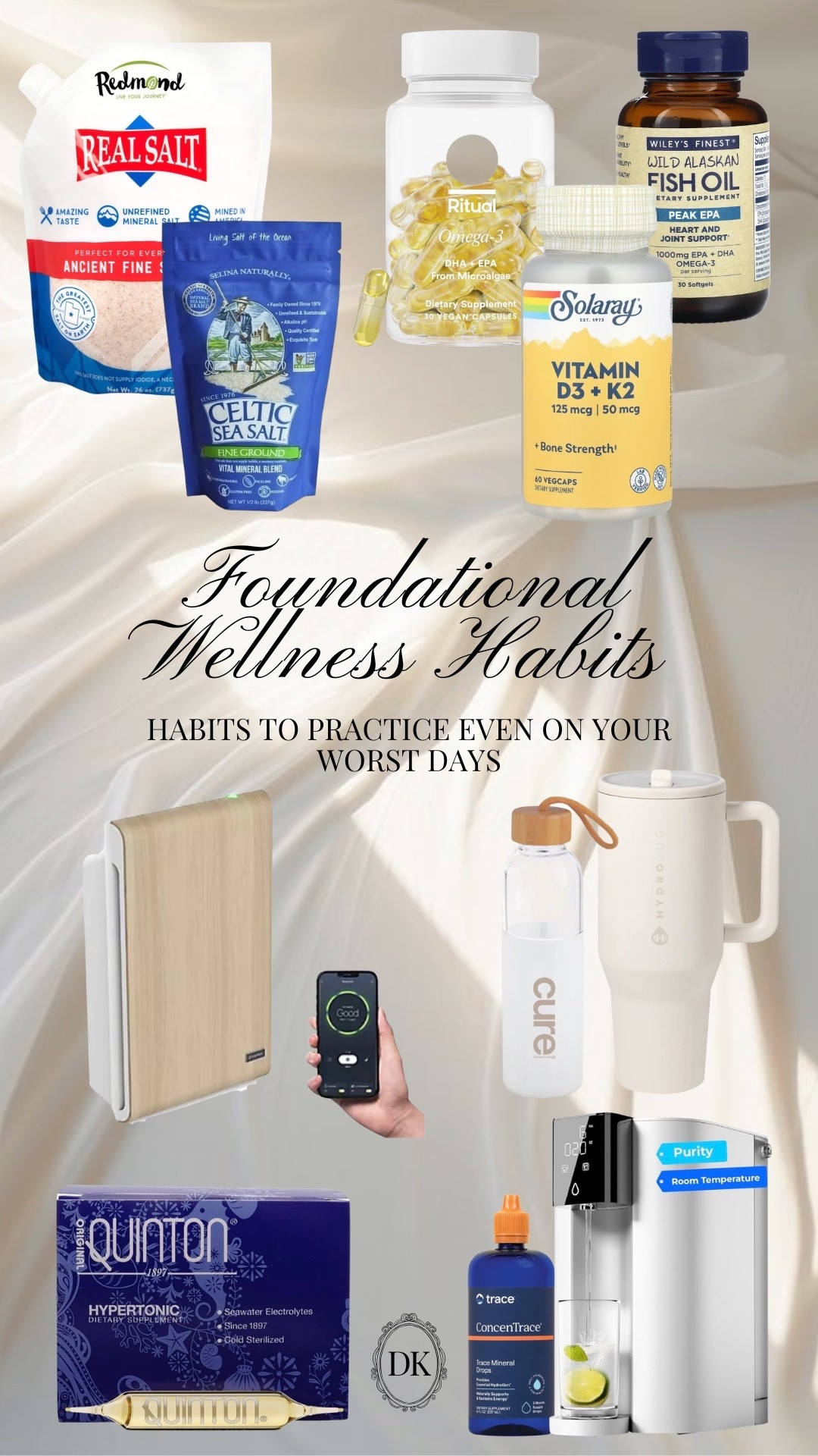 Foundational wellness habits to practice even on your worst days! Here is everything I’ve included in my recent YT video 🤍🔗

#LTKmorningroutine #LTKfitnessgoals #LTKselfcare