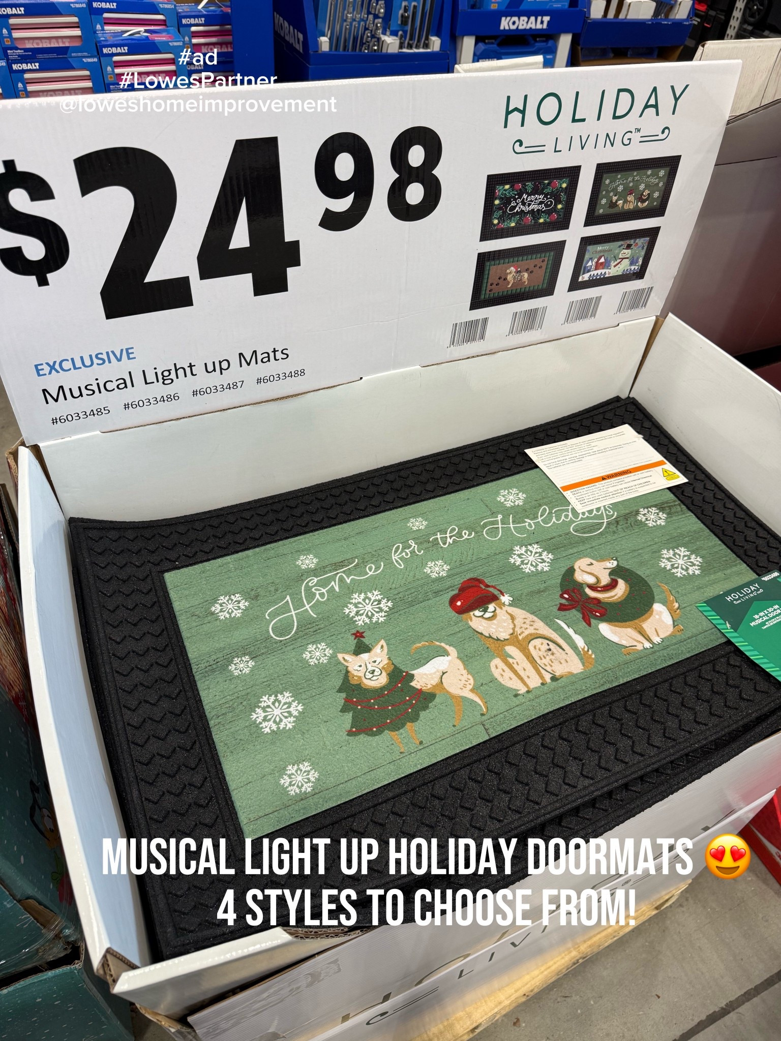 
#ad #LowesPartner 
make the front of your home more festive and fun with these light up musical holiday doormats!! 

how cute are the dog themed ones 🐶😍 they are perfect for our doorsteps! 

@loweshomeimprovement 


#LTKHoliday
