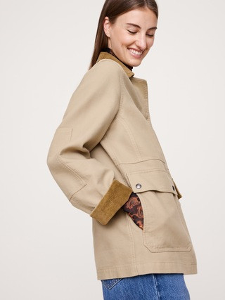 Canvas Chore Coat with Corduroy Collar | Banana Republic (US)