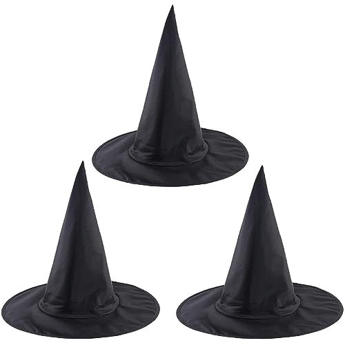 3Pcs Halloween Witch Hats for Women Costume Witch Hat Costume Accessory for Halloween Party Decorations | Amazon (US)
