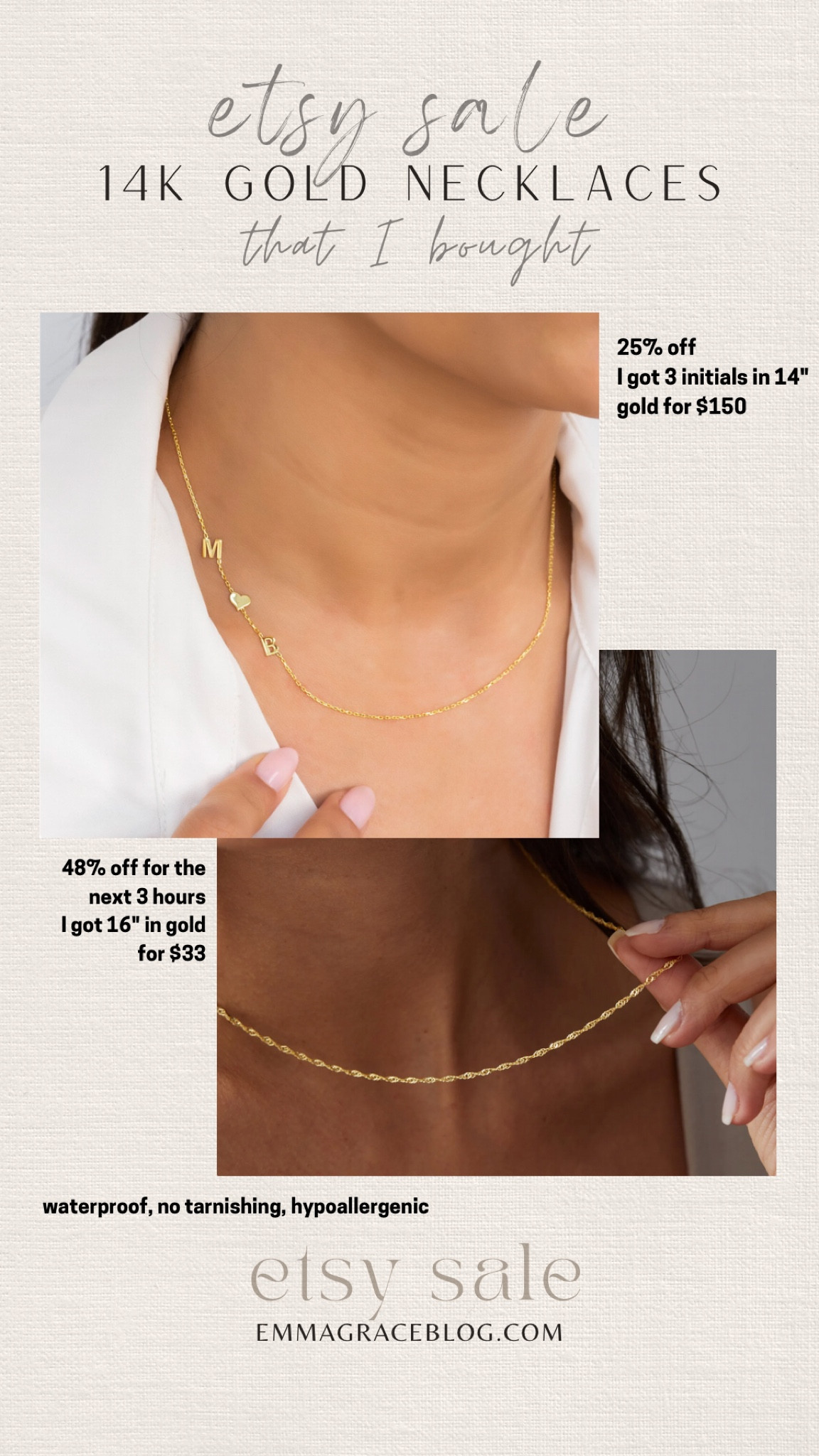 I wanted the layered look that I didn’t have to take off in the shower, pool or at the beach. I’ll add to these as I get charms etc but this is my start! 

#LTKFamily #LTKStyleTip #LTKSaleAlert