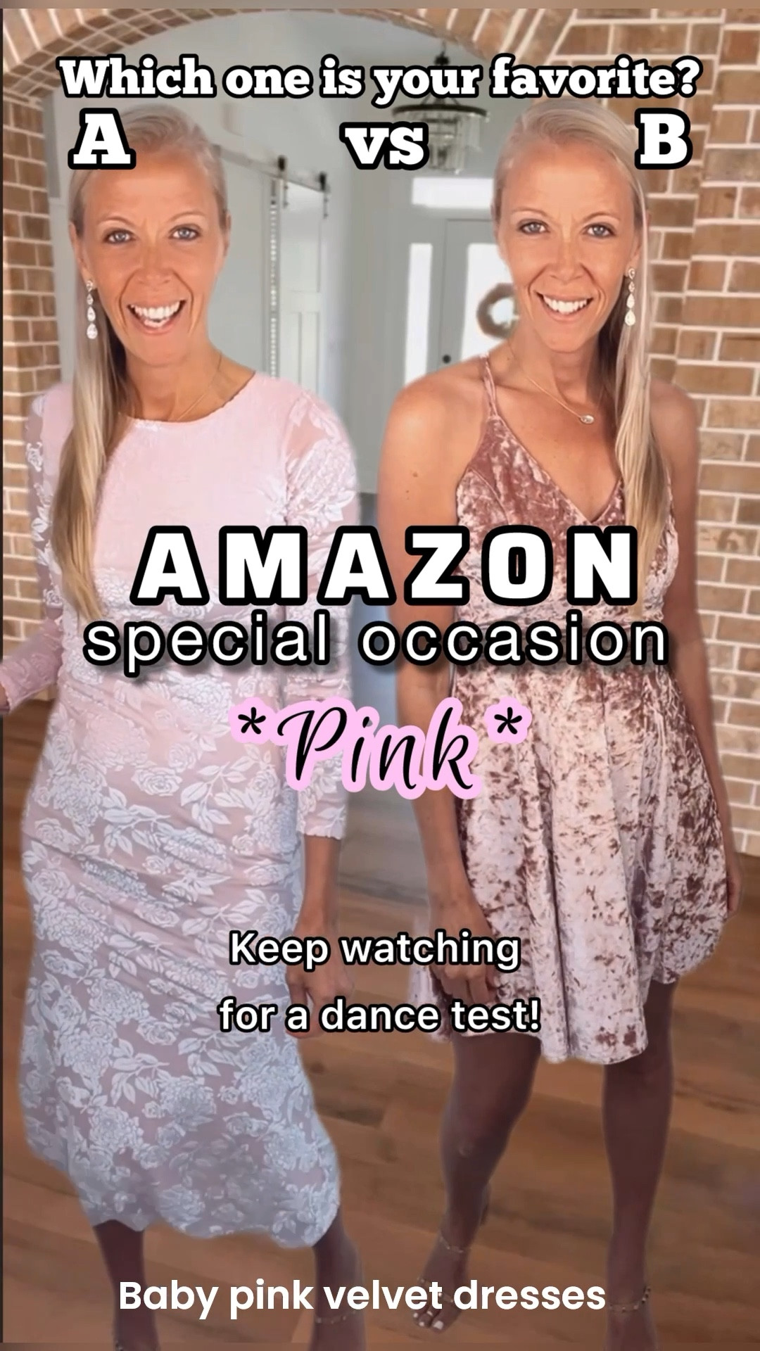 • Which pink dress is your favorite—
A OR B?!
It's so hard to choose!
A. Long baby pink maxi with velvet floral print + elegant long sleeves-perfect for a formal winter event to stay warm & beautiful!
B. Short pink velvet with adjustable spaghetti straps + flirty A-line waist-total SHOWSTOPPER for twirling!
Hits just right at 5'8" (no shorts needed, IYKYK ®
Comment A or B below + tell me why!
#babypinkdress #pinkvelvetdress #amazonfashion #founditonamazon #pinkpinkpink #pinkdress #pinkdresses #velvetdresses