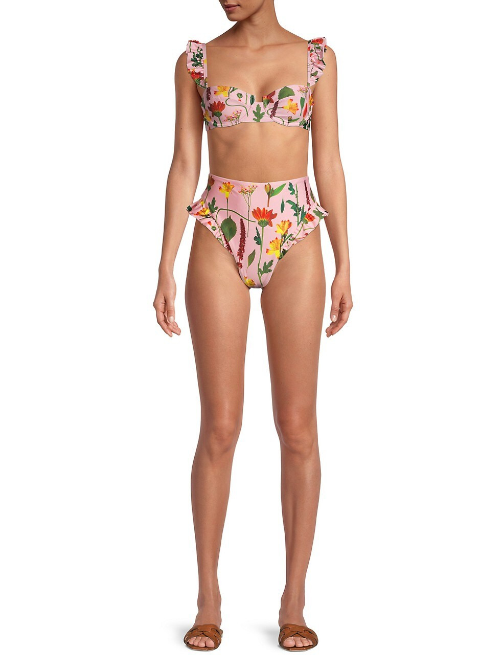 High-Waisted Floral Bikini Bottom | Saks Fifth Avenue
