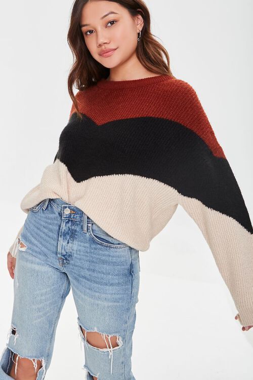 Colorblock Chevron Sweater | Forever 21 | Forever 21 (US)