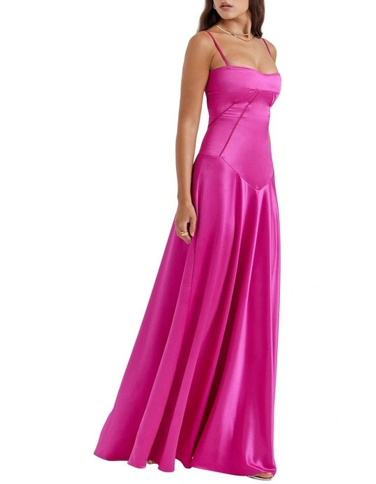 Anabella Lace Up Maxi Dress in Fuchsia | Myer