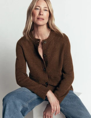 Boden Women's Marta Merino Wool Cardigan in Brown | Size Small | Boden UK