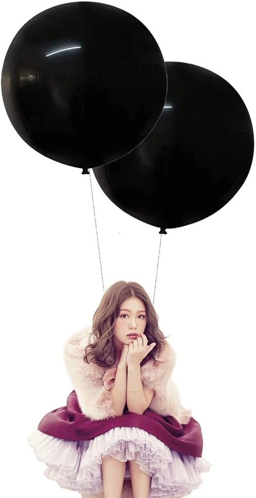 IN-JOOYAA 24 Inch Latex Round Balloons 5 Pack Black Thick Big Balloons for Party Decorations | Amazon (US)