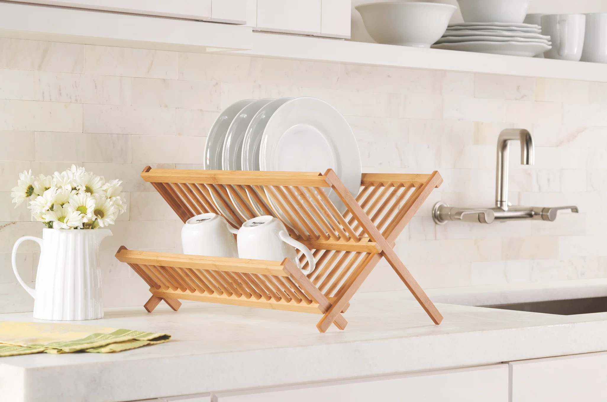 Better Homes & Gardens Natural Bamboo Dish Rack, 17.72'' x 12.28'' | Walmart (US)