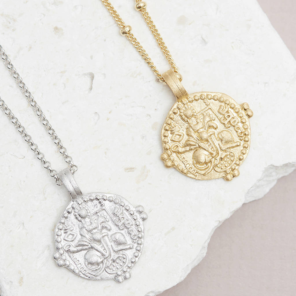 Durga Goddess Coin Necklace For Protection | Notonthehighstreet.com UK