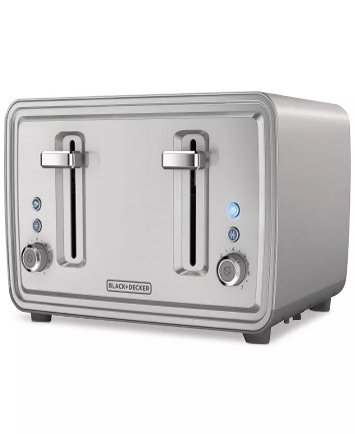 Black & Decker Stainless Steel 4-Slice Wide-Slot Toaster - Macy's | Macys (US)