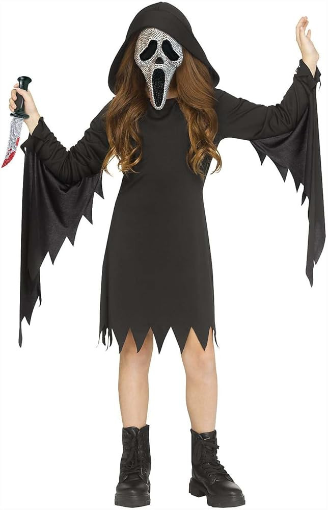 Spirit Halloween Ghost Face Kids Bling Dress Costume | Officially licensed | Horror Halloween Costumes | Kids | Amazon (US)