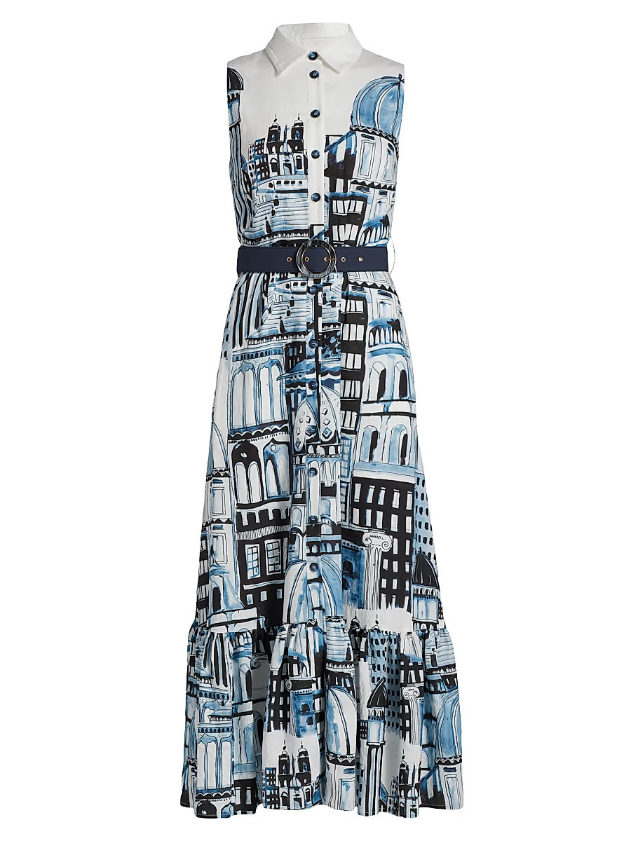 Women's Francia City Of Dreams-Print Maxi Shirtdress - City Of Dreams Print - Size 14 | Saks Fifth Avenue