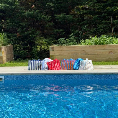 Striped Custom Alpha Tote - Custom Cabana | BaubleBar
