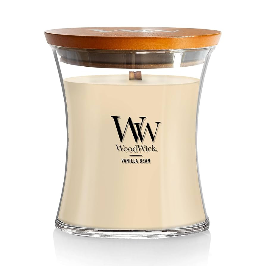 WoodWick Medium Hourglass Candle Vanilla Bean - Premium Soy Blend Wax Pluswick Innovation Wood Wi... | Amazon (US)