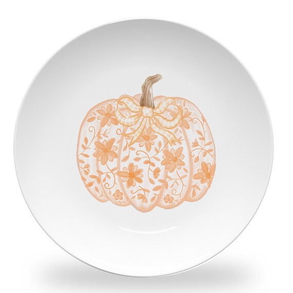 Blue and White Chinoiserie Pumpkin Plates Watercolor Pumpkin - Etsy | Etsy (US)