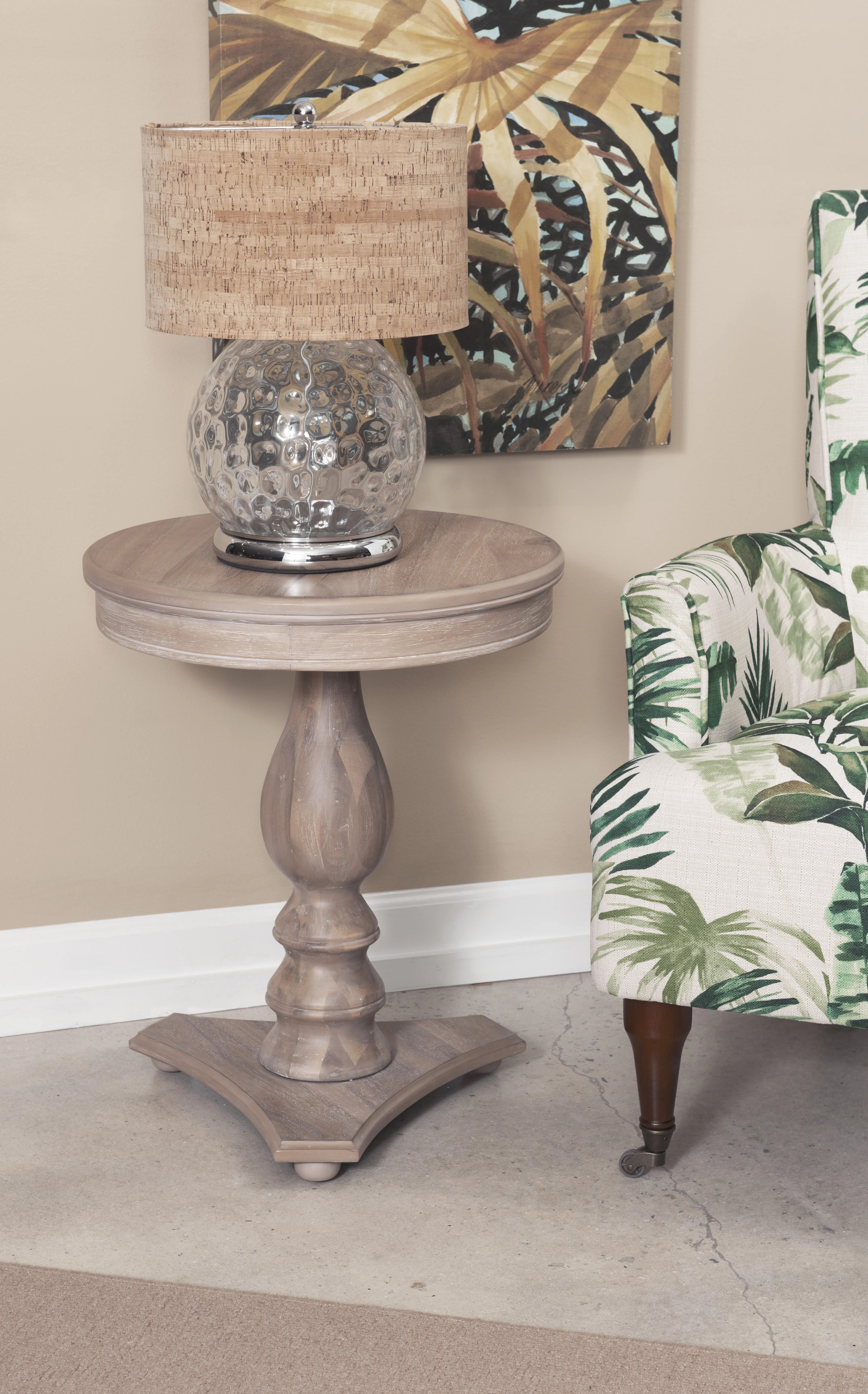 Amone Solid Wood Pedestal End Table | Wayfair North America