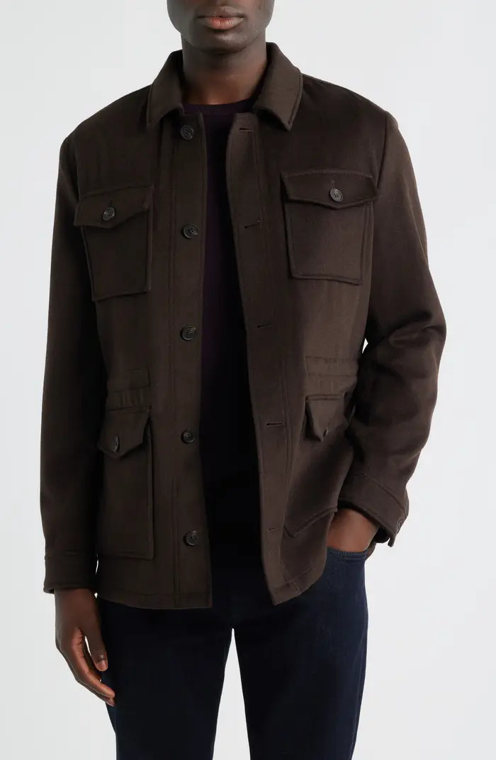 Felted Wool Blend Field Jacket | Nordstrom