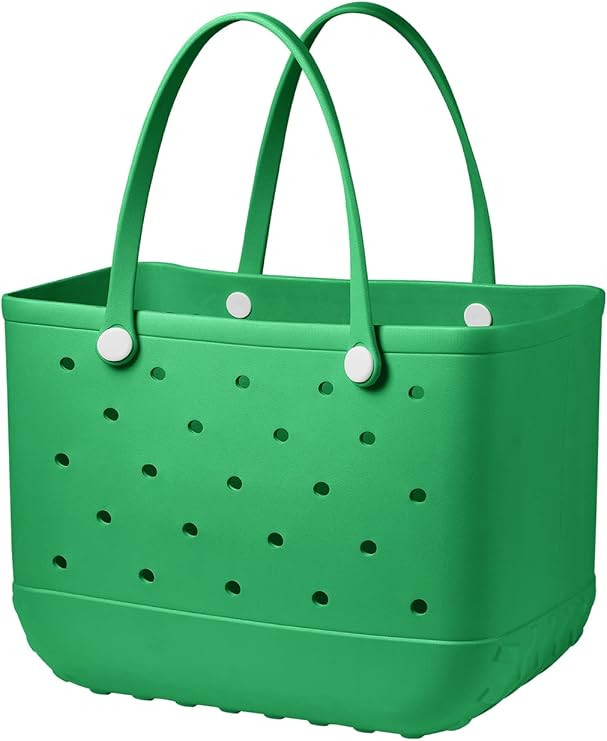 Beach Bag Rubber Tote Bag - Waterproof Travel Bags for Men Women Washable Tote Bag Handbag for Sp... | Amazon (US)