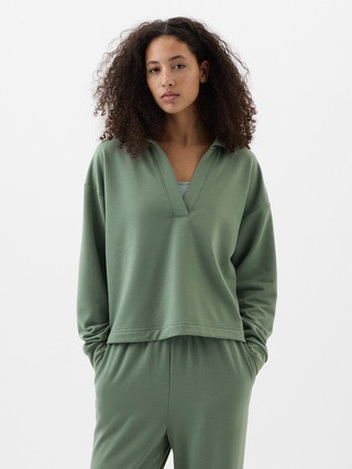 Relaxed Cloudlight Polo Sweatshirt | Gap Factory