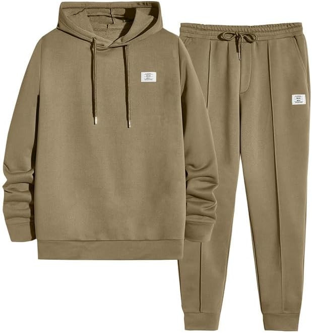 JMIERR Men's 2 Piece Outfits Hoodie Sweatshirt Tracksuit & Joggers Sweatpants Sweatsuit Set | Amazon (US)
