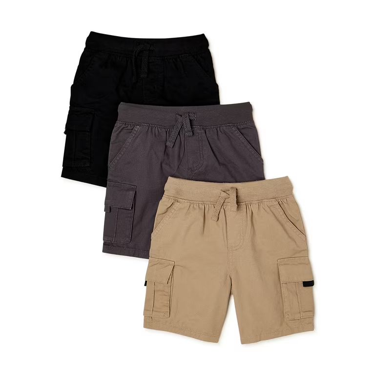 Garanimals Baby and Toddler Boy Cargo Shorts Multipack, 3-Pack, Sizes 12M-5T | Walmart (US)