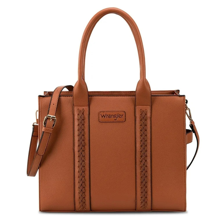 Wrangler Large Tote Bag for Women Shoulder Purse with Strap Vintage Top-Handle Handbags | Walmart (US)