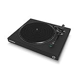 Victrola Hi-Res Black Vinyl Record Player, Audio Technica AT-VM95E Cartridge, aptX Adaptive Bluetooth Connectivity, Gold Plated RCA & Preamp Output, Stylish Sleek Bluetooth Turntable | Amazon (US)