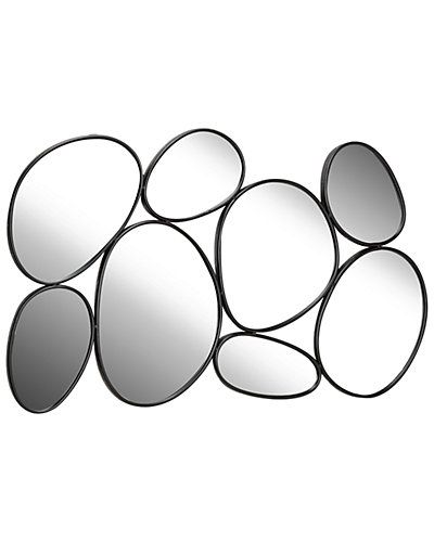 UMA Enterprises Contemporary Geometric Oval Mirrors | Gilt