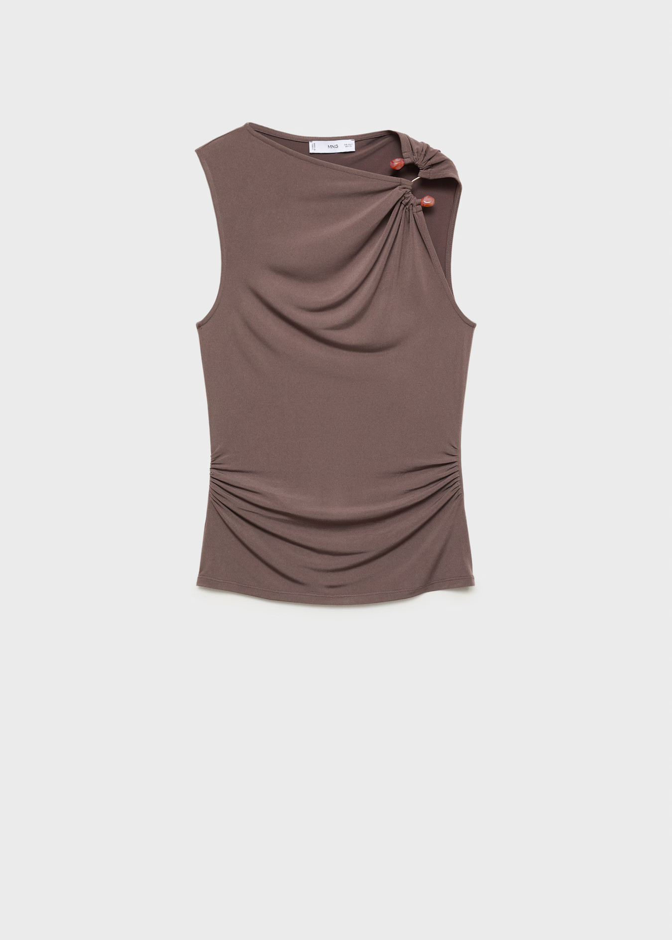 Lurex knitted top with crossed back - Women | MANGO United Kingdom | MANGO (UK)