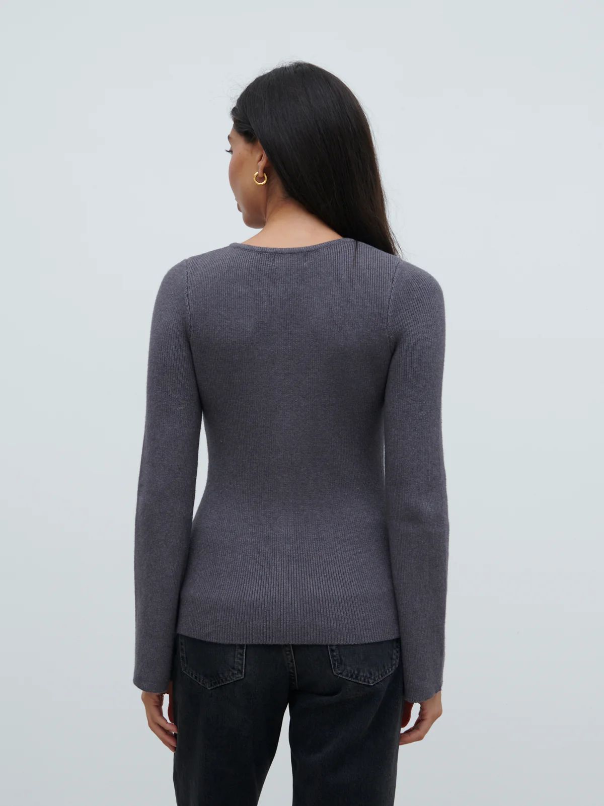 Shyla Fitted Knit Cardigan - Charcoal | Pretty Lavish (UK)