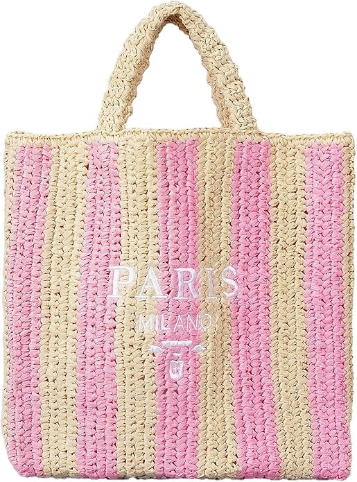 OWGSEE Straw Beach Bag for Women Summer Woven Tote Bag Packable Straw Purses and Handbags for Vac... | Amazon (US)