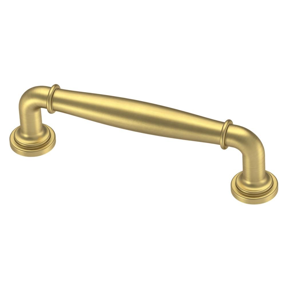 Classic Elegance 3-3/4 in. (96mm) Center-to-Center Brushed Brass Drawer Pull | The Home Depot