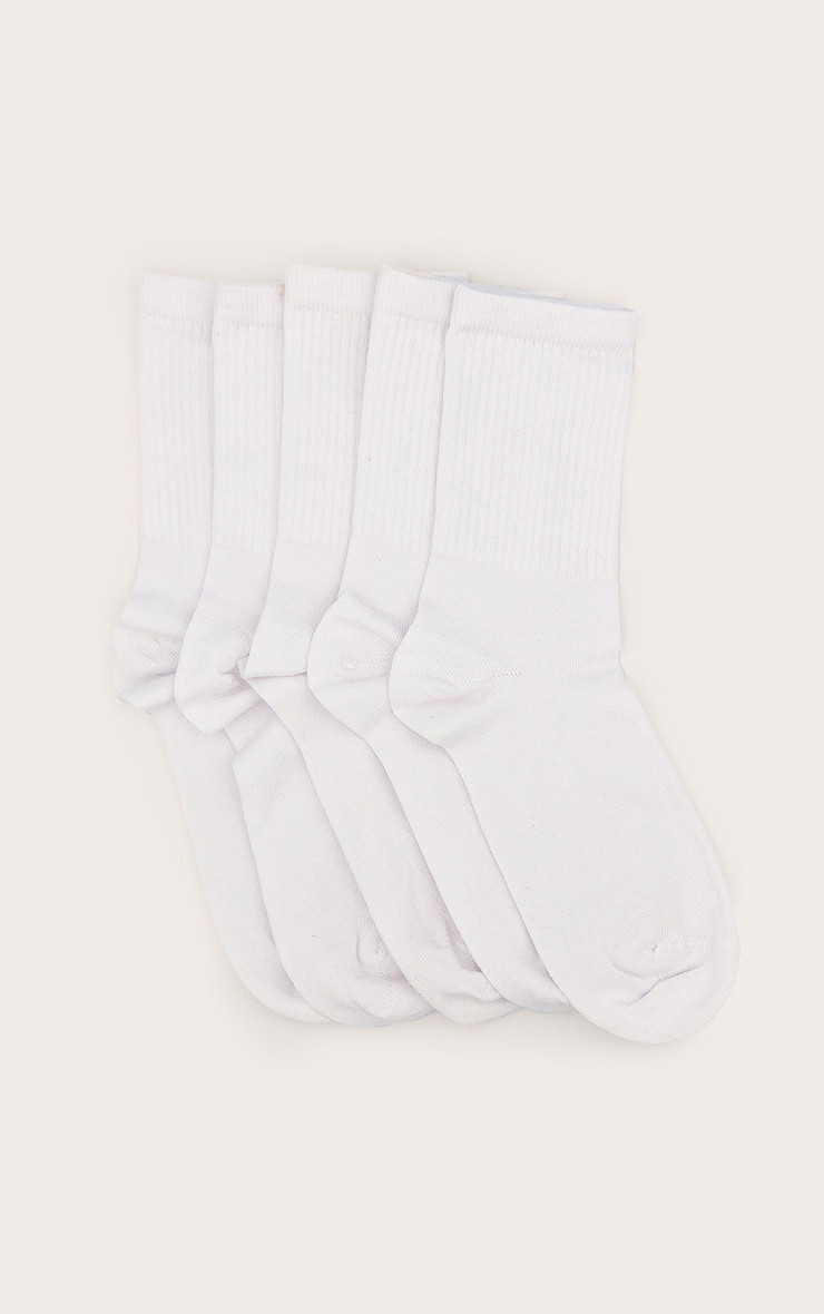 White Basic Sport Sock 5 Pack | PrettyLittleThing US