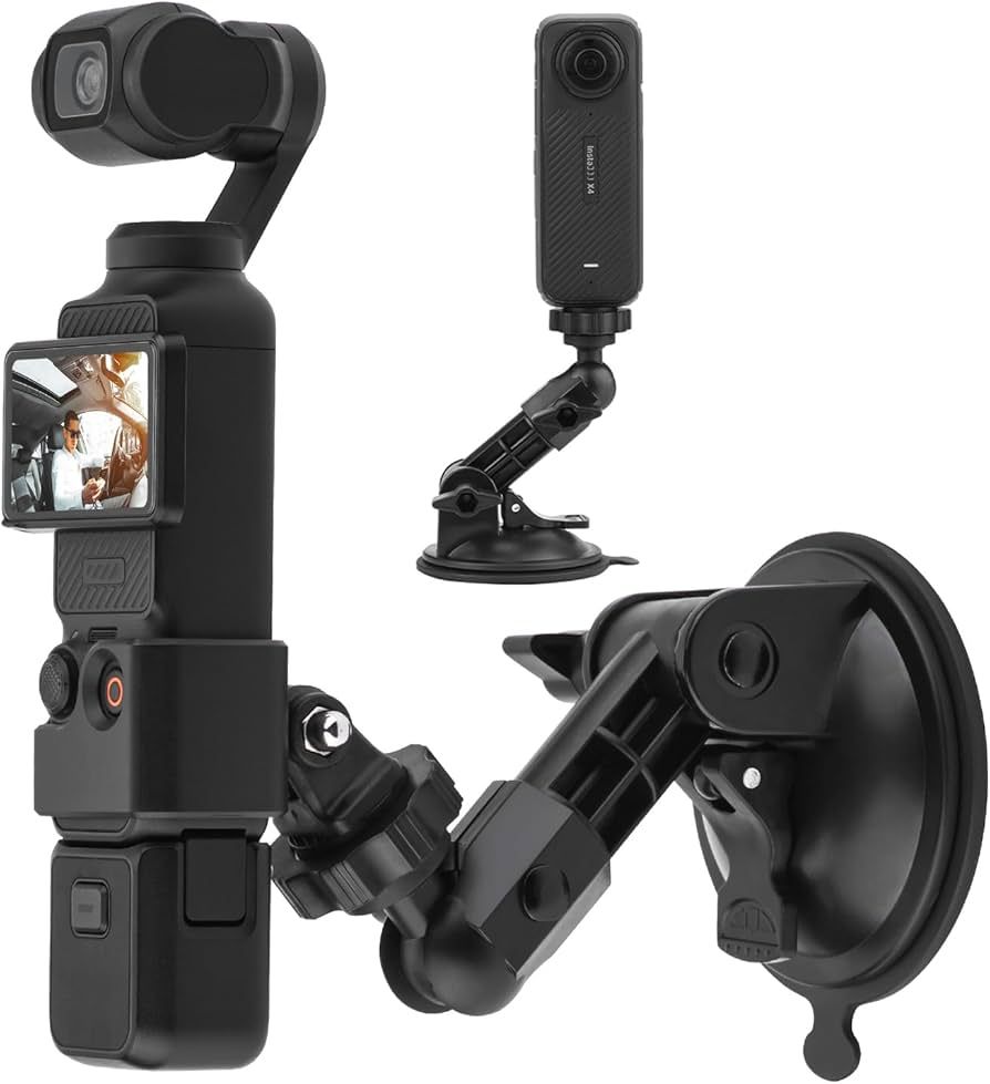 Pocket 3 Suction Cup Mount, Windshield Window Dash Holder Kit with Expansion Adapter for Insta360... | Amazon (US)