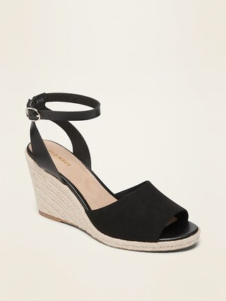 Faux-Suede Espadrille Wedge Sandals for Women | Old Navy (US)