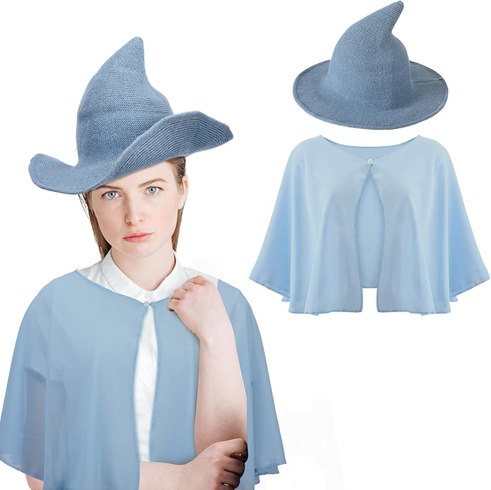 Berlune Soft Chiffon Shawl Wrap and Witch Hat Set - Lightweight, Foldable Costume Accessory for W... | Amazon (US)