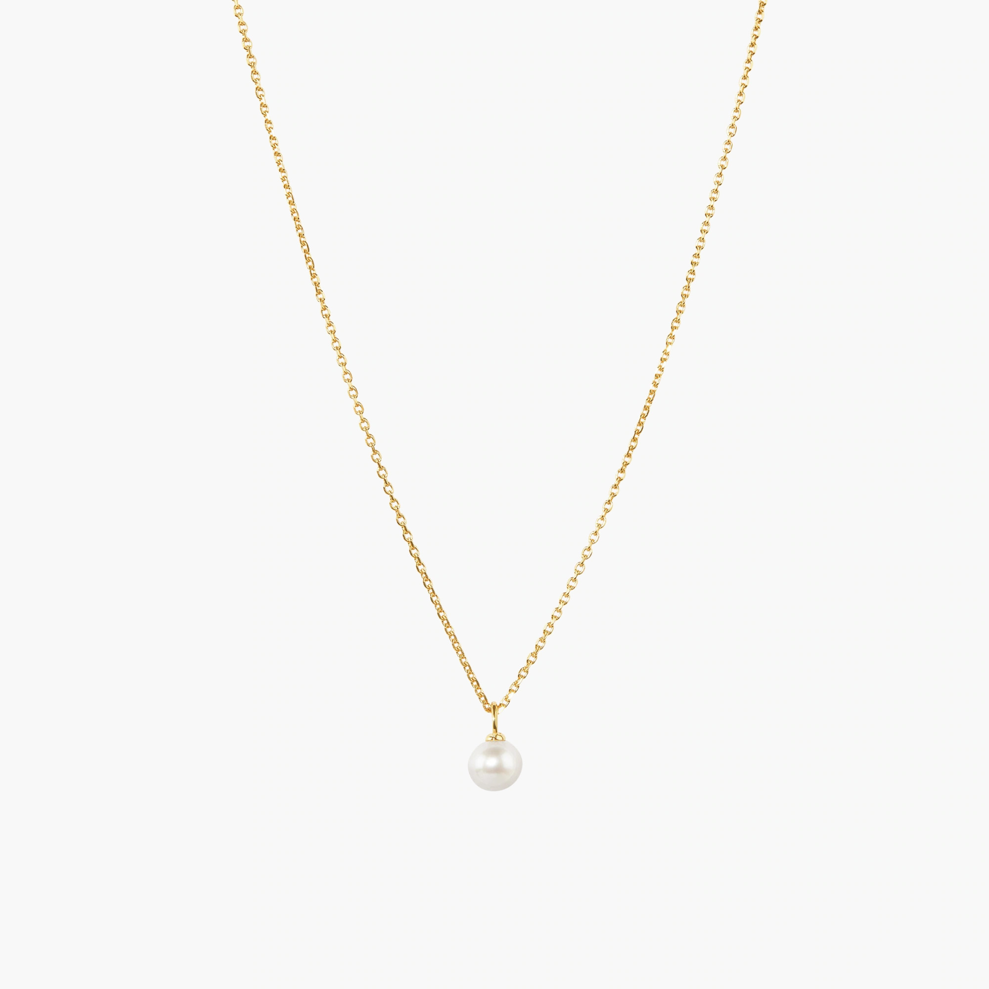 Mini Pearl Pendant Necklace | Mejuri Fine Crew