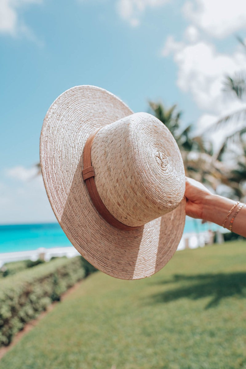 Natural Vibes Flat Brim Straw Hat- 2 Colors | Apricot Lane Boutique