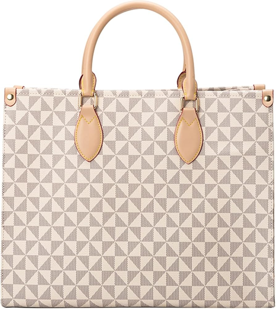 Alena Culian Womens Leather Handbag With Shoulder Strap Large Capacity Top Handle Tote Satchel Cr... | Amazon (US)