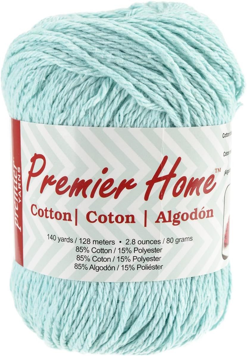 Premier Yarns 38-13 Home Cotton Yarn, Solid Pastel Blue | Amazon (US)