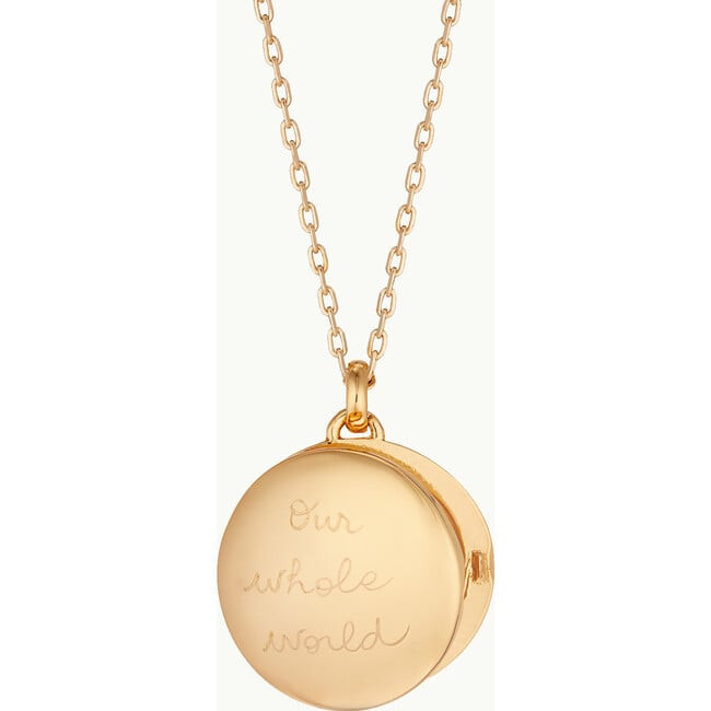 Merci Maman | Personalized Locket Necklace, 18K (Gold Plated, One Size) | Maisonette | Maisonette